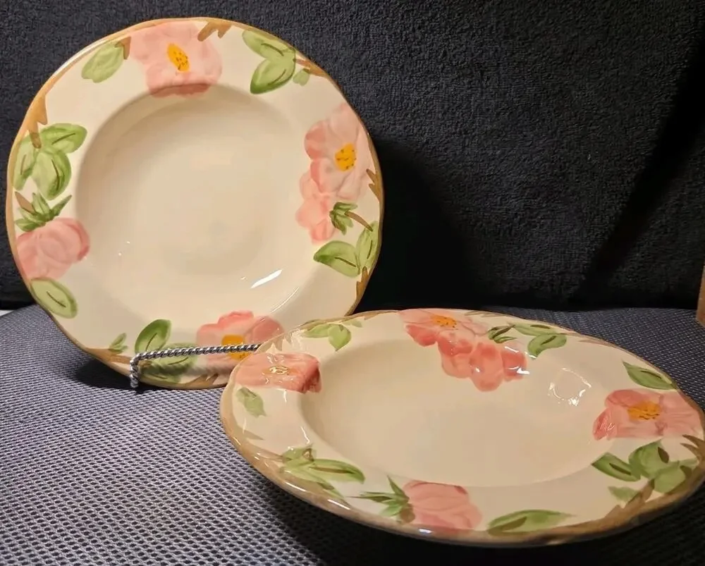 Franciscan Desert Rose Soup Plate 9in Set Of 2